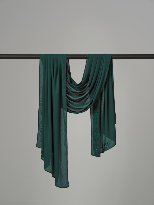 Sheer Crêpe - Evergreen - Blossom