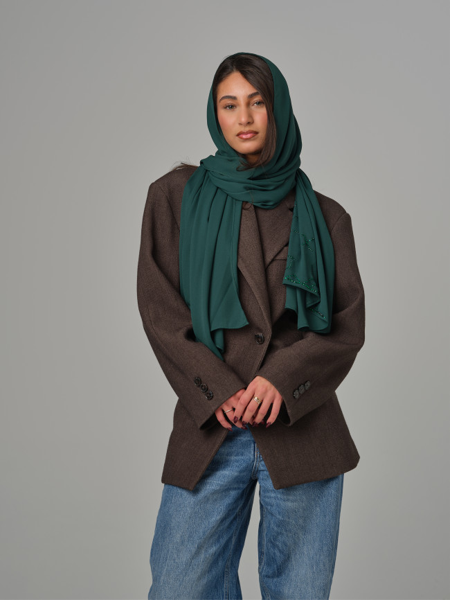 Sheer Crêpe - Evergreen - Linear